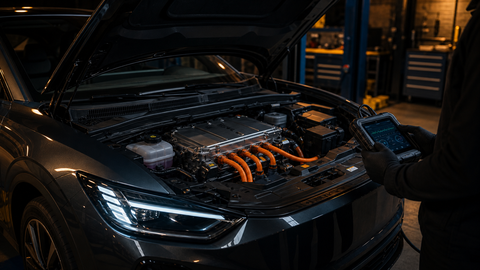 Hybrid and electric vehicle servicing with high-voltage diagnostic equipment in Wellington